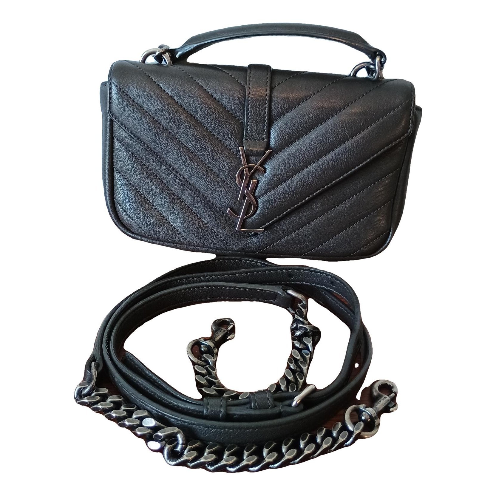 Collége monogramme leather handbag