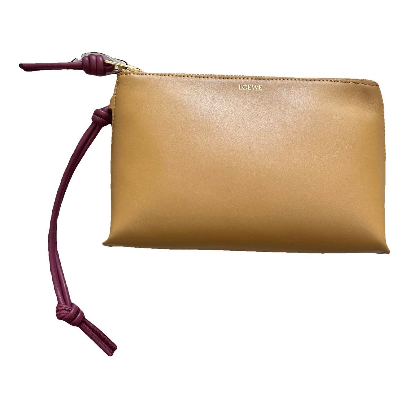 Leather clutch bag