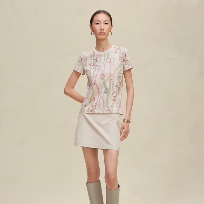 Beige Avoine "Palefroi Remix" Straight T-shirt