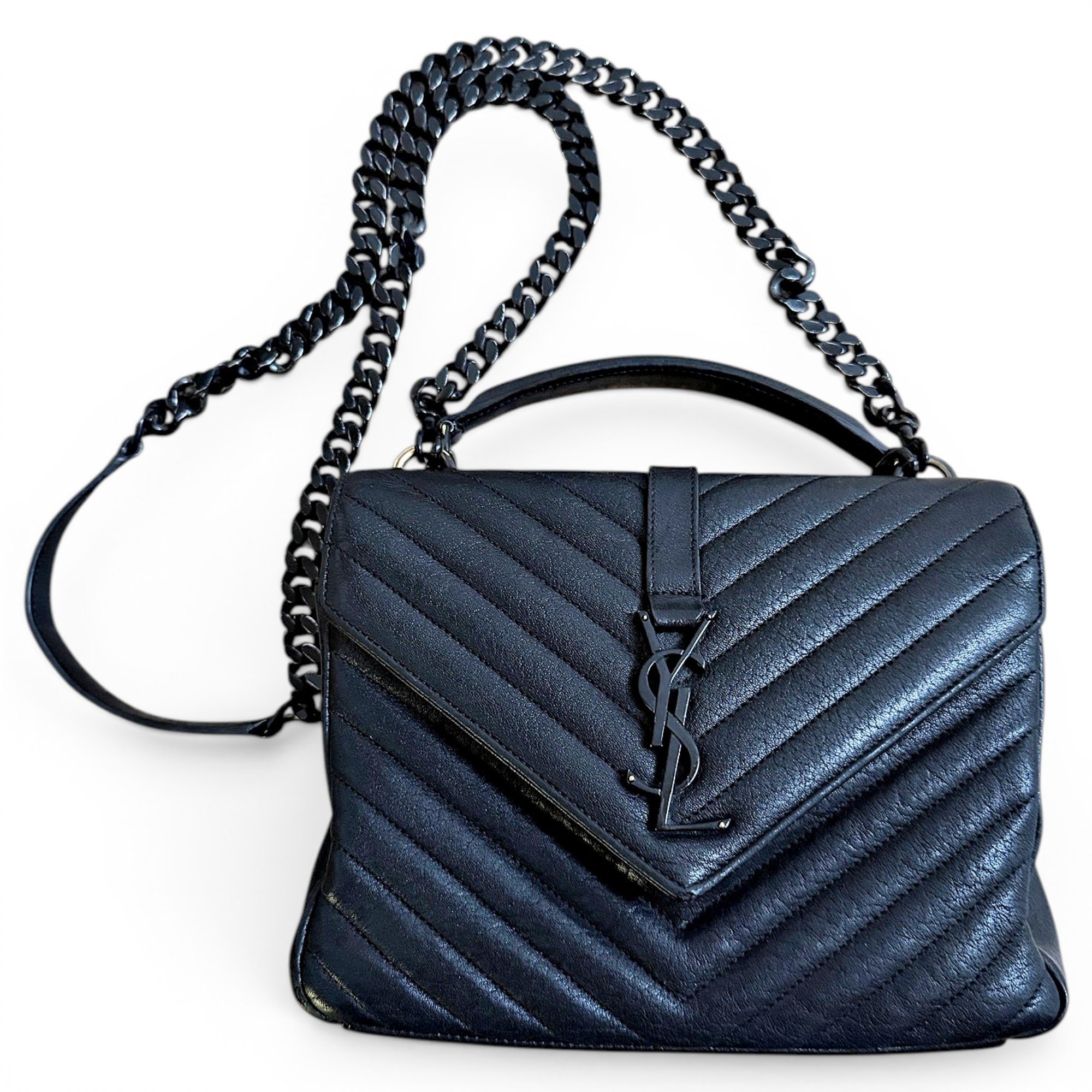 Collége monogramme leather handbag