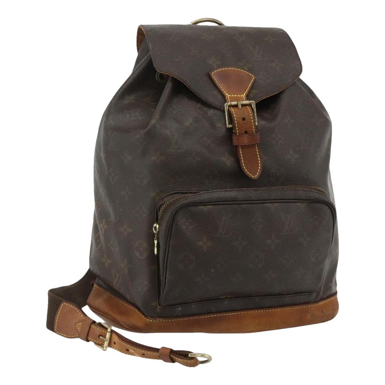 Montsouris Vintage leather backpack