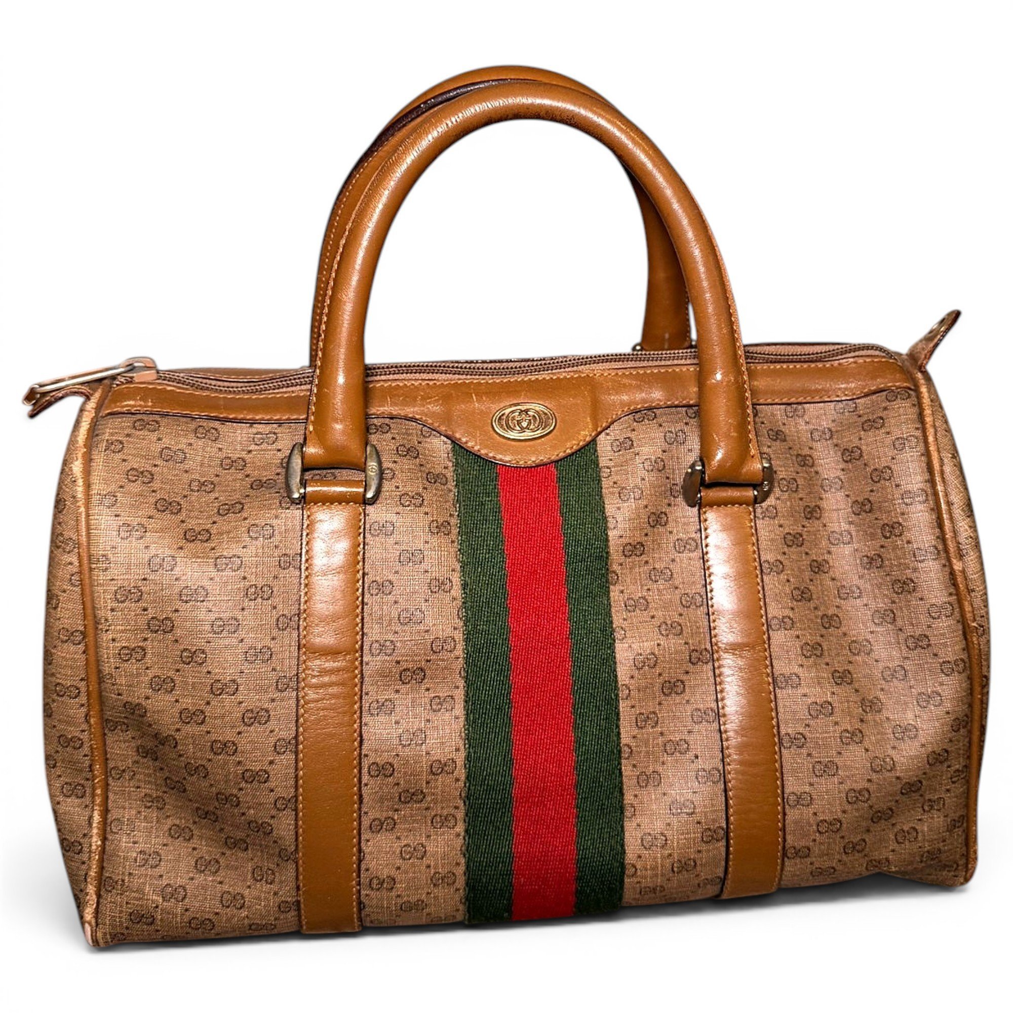 Boston leather handbag