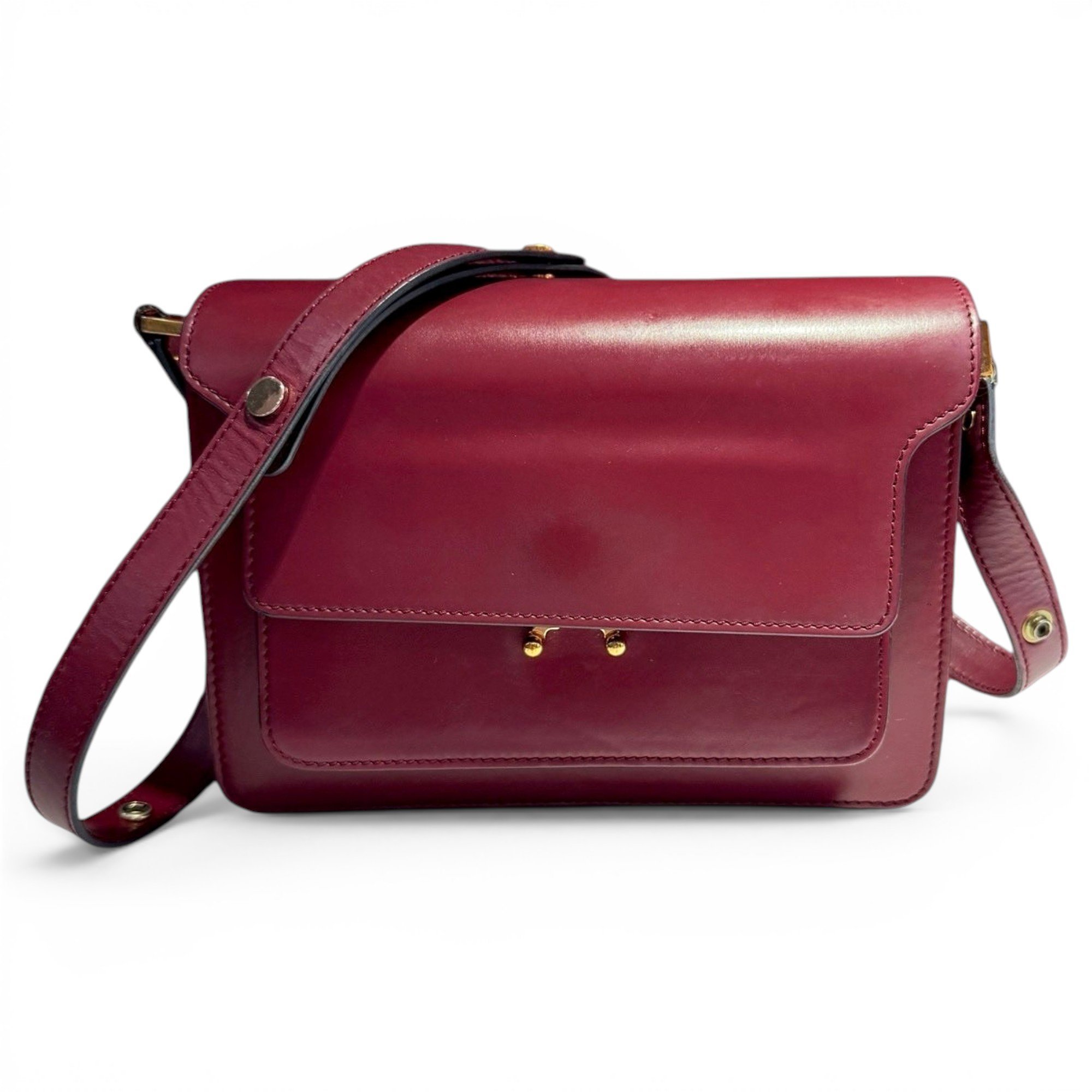 Trunk leather handbag