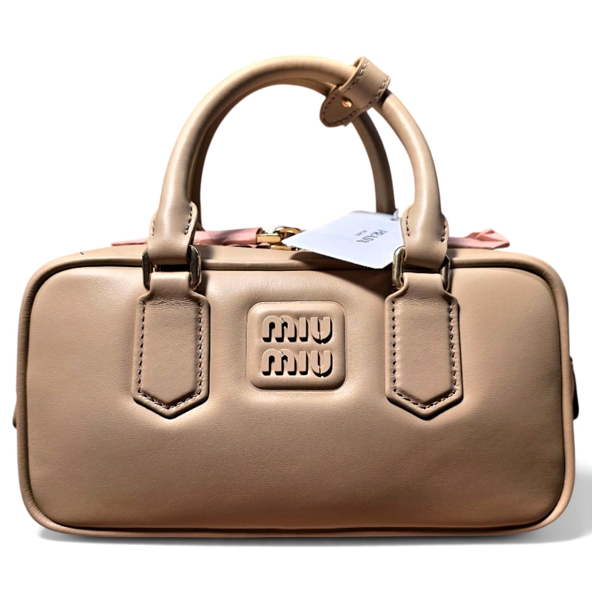 Arcadie leather bowling bag
