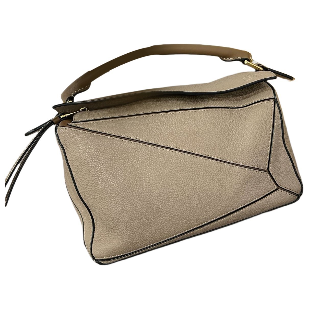 Puzzle leather handbag