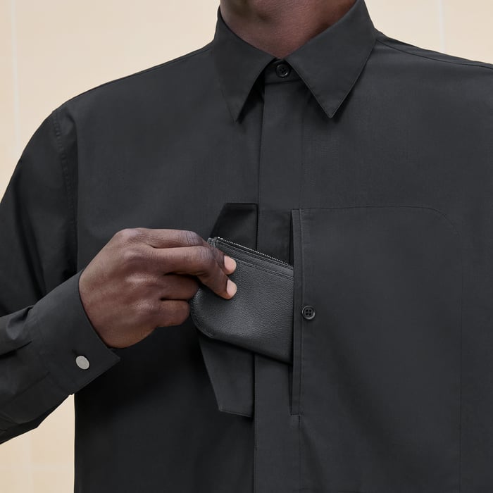 Noir "Poche a Cheval" Sporty Fit Shirt
