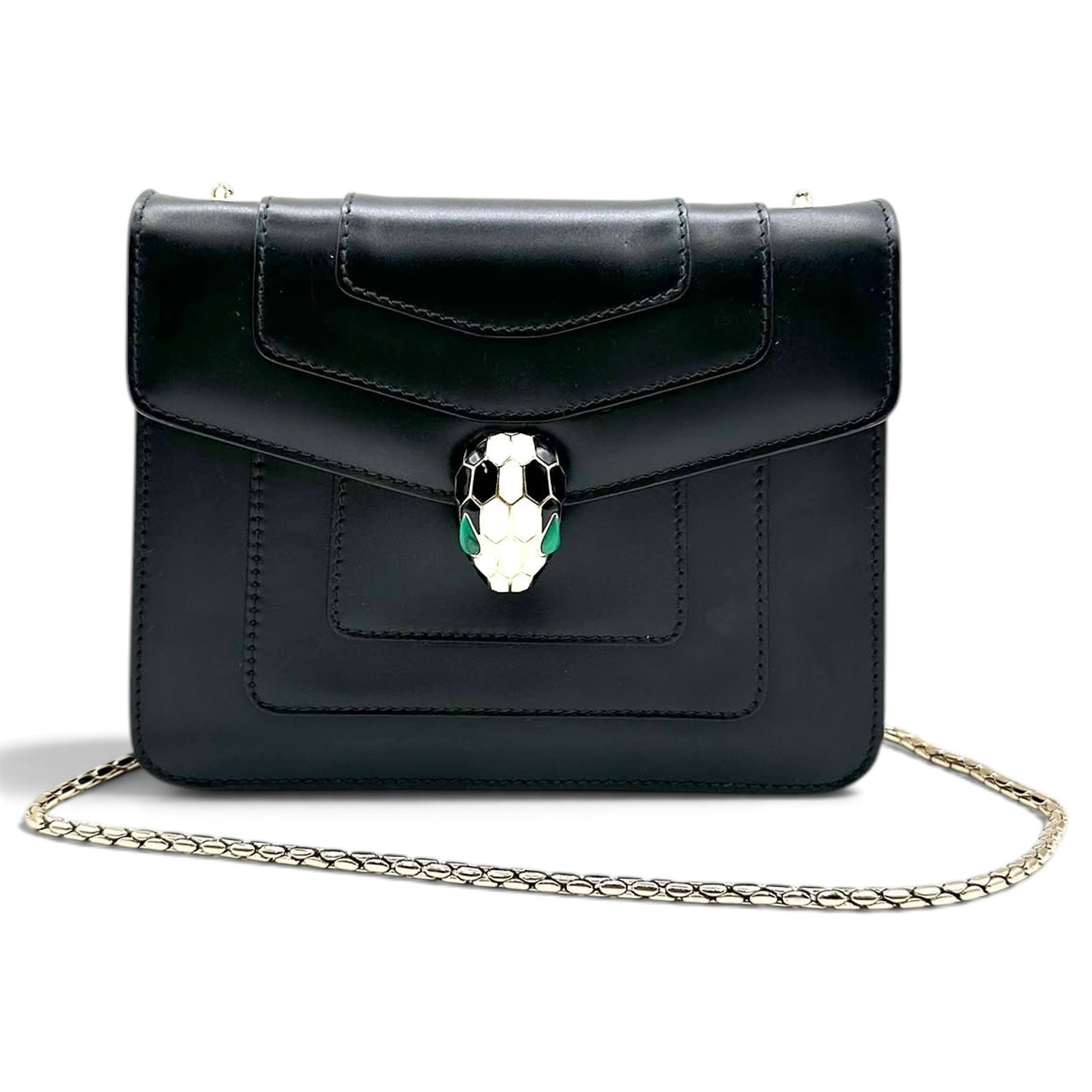 Serpenti leather handbag