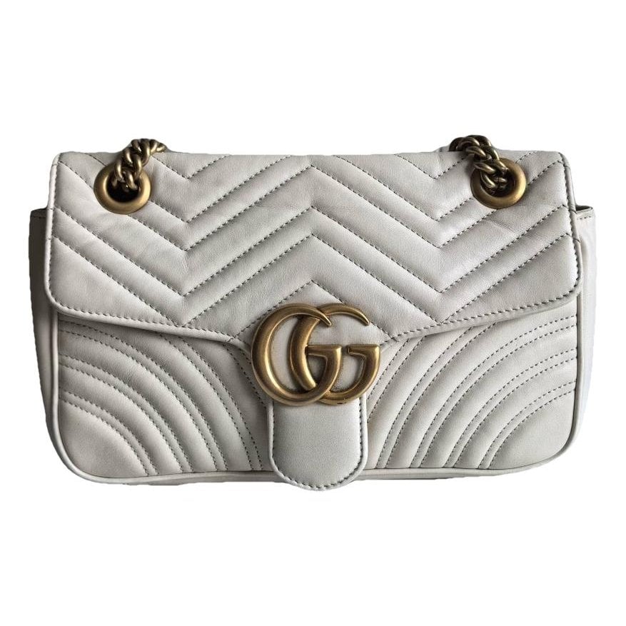 Pearly GG Marmont Flap leather handbag
