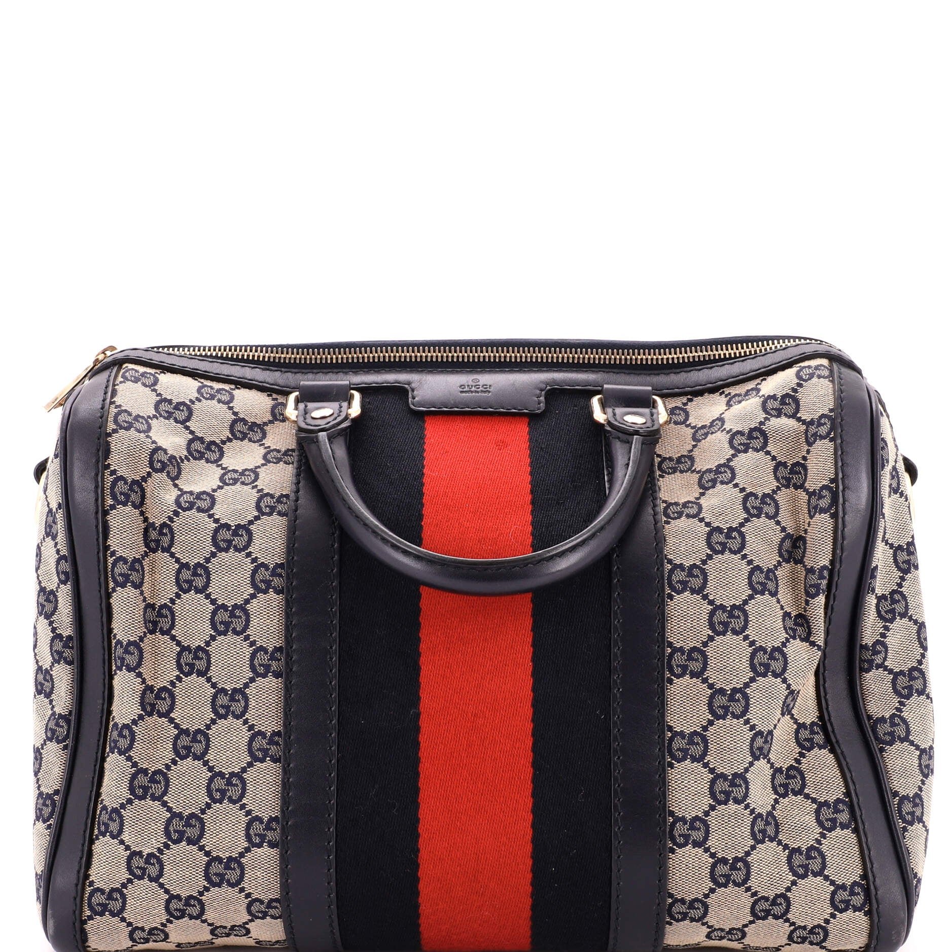 Vintage Web Boston Bag GG Canvas Medium