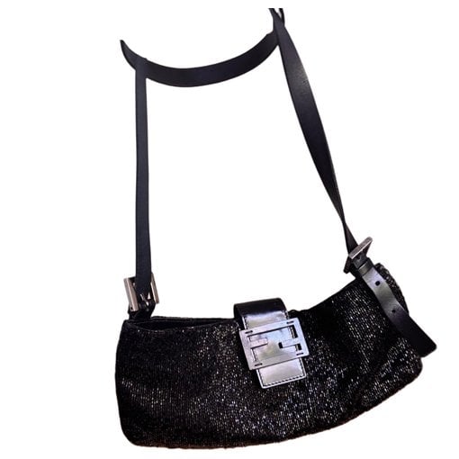 Baguette glitter handbag