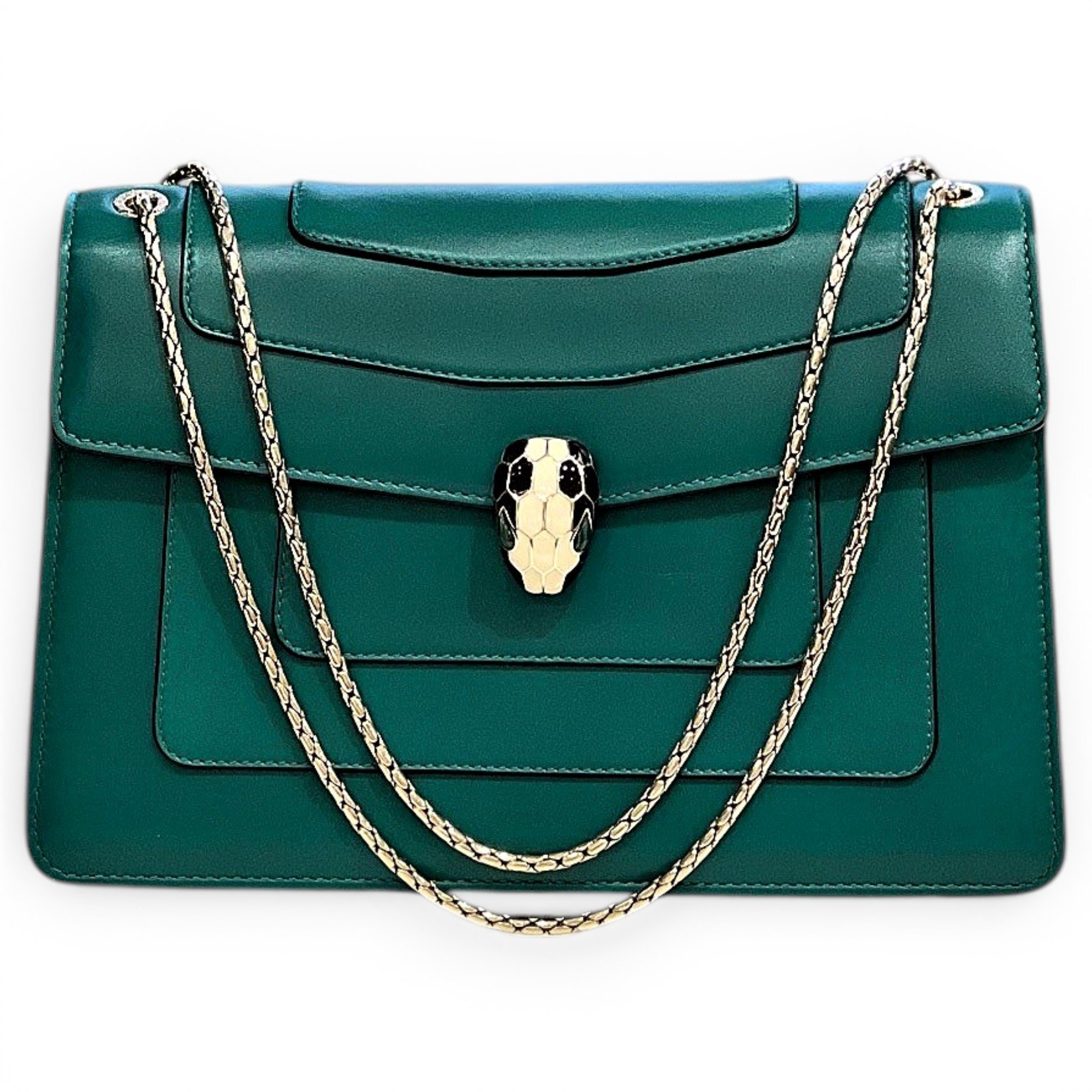 Serpenti leather handbag