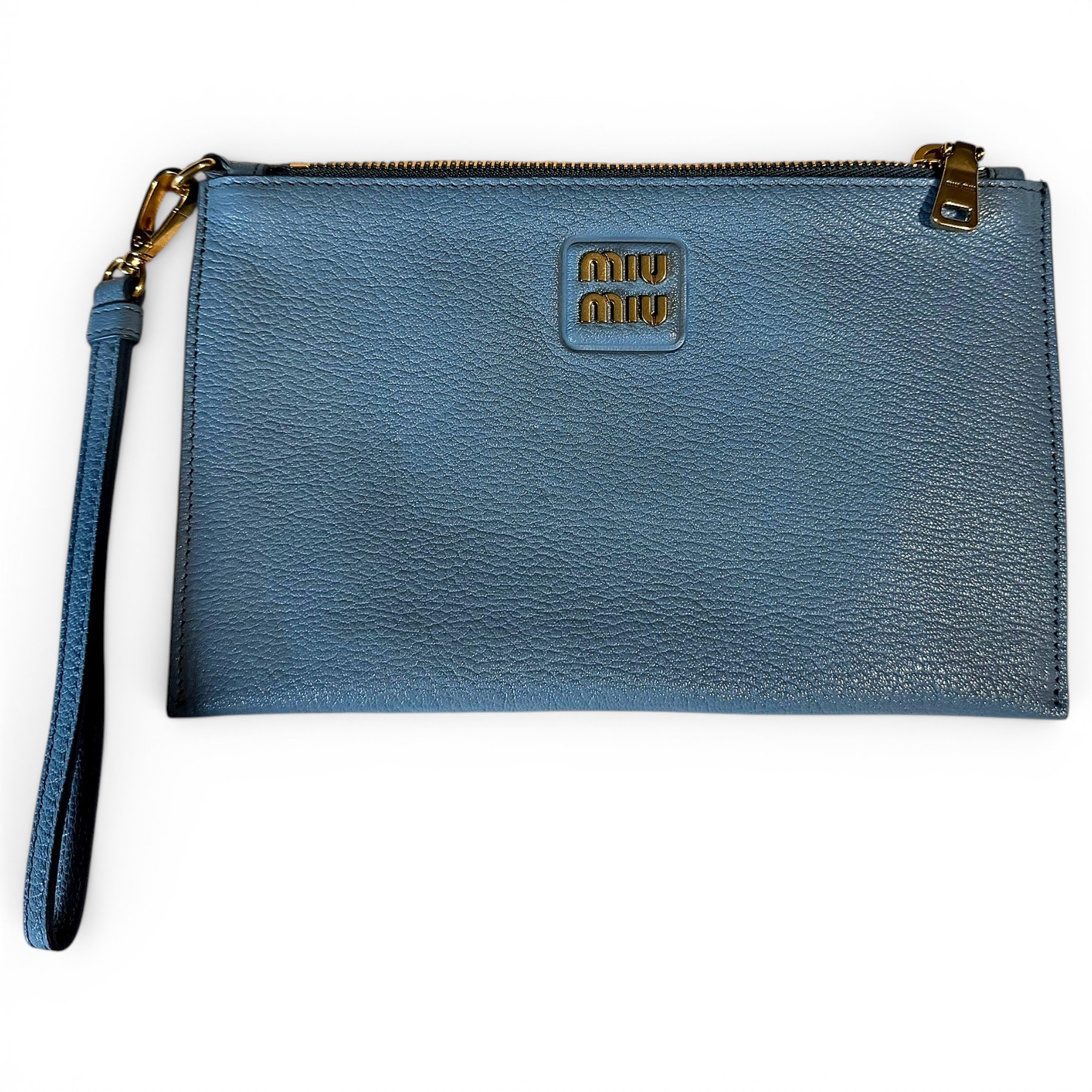 Leather clutch bag