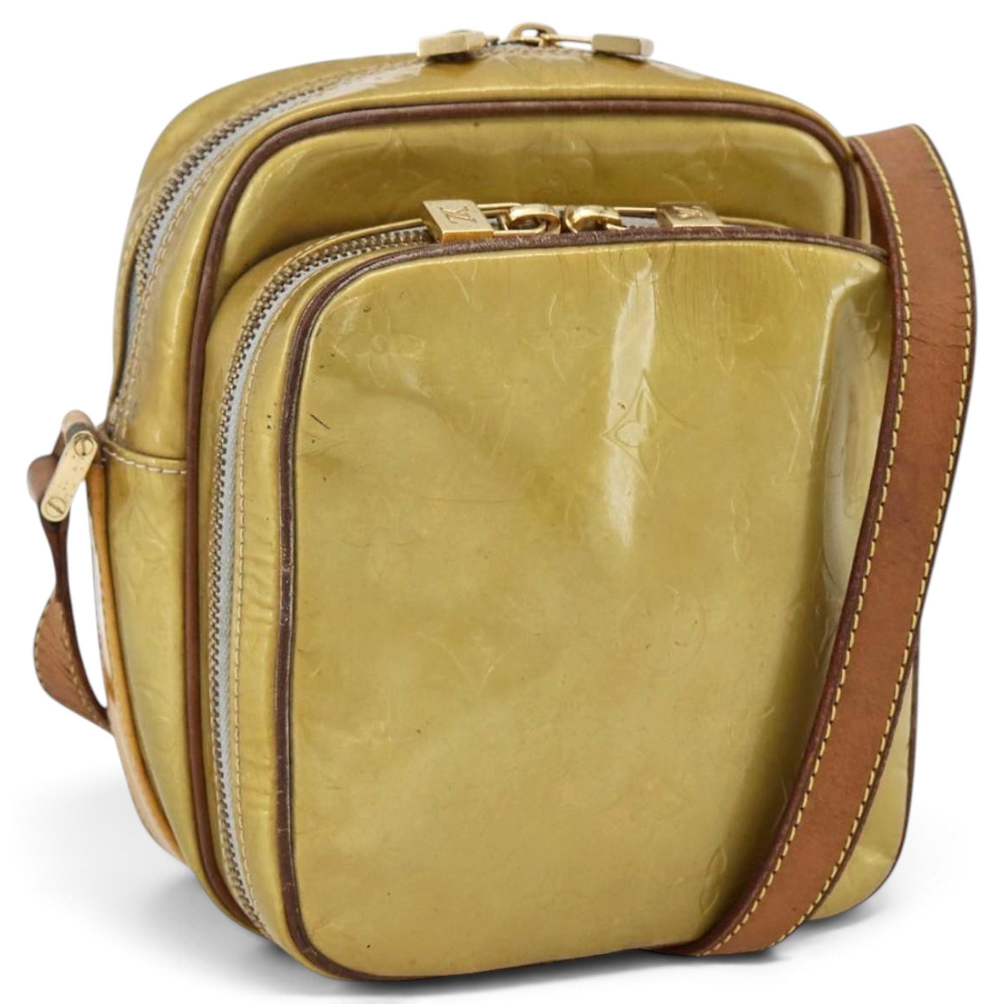 Patent leather handbag