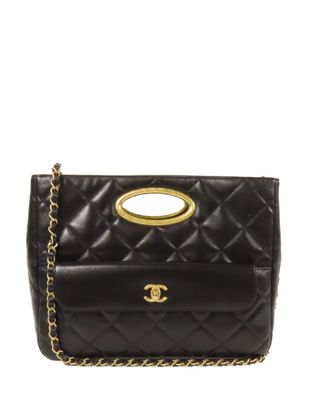 CC turn-lock shoulder bag