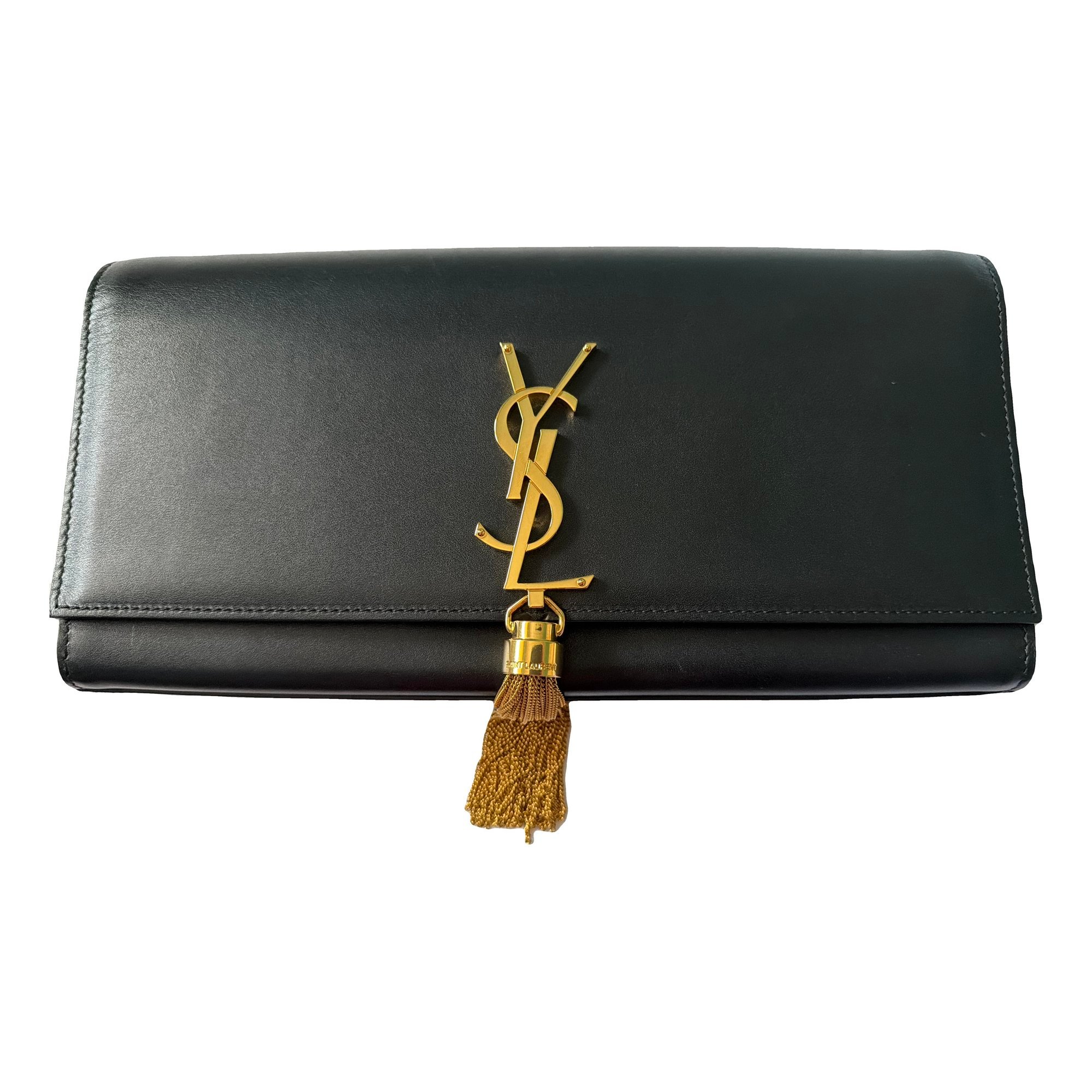 Leather clutch bag