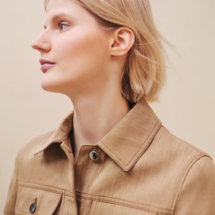 Beige Albâtre Denim Dress