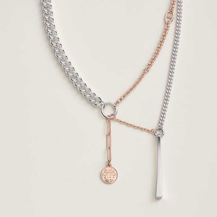 Sans Coloris Mix and H Necklace, Medium Model
