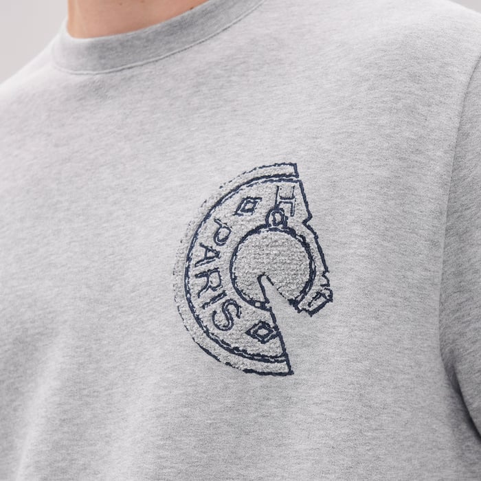 Gris Clair Crewneck Sweater With Clou De Selle Detail