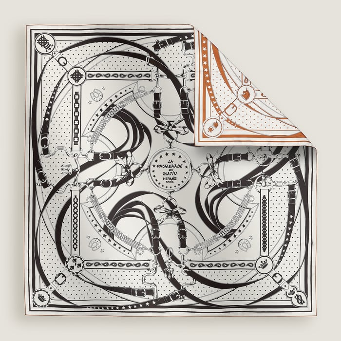 La Promenade Du Matin Bandana Double Face Scarf 140