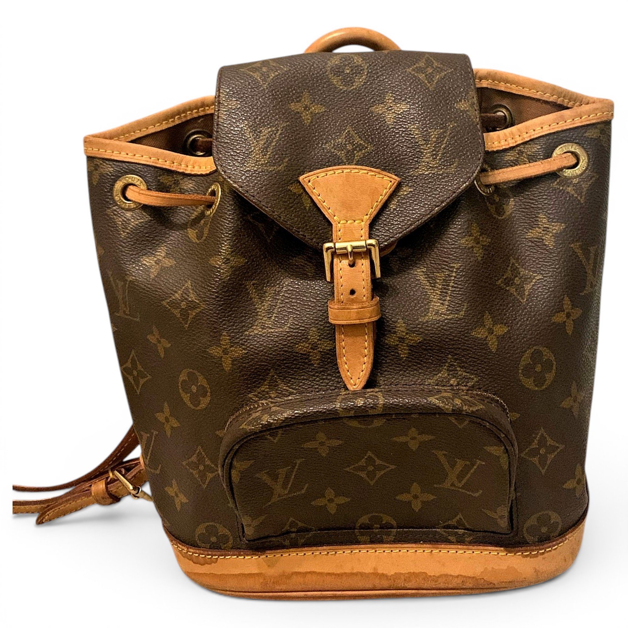 Montsouris Vintage leather backpack