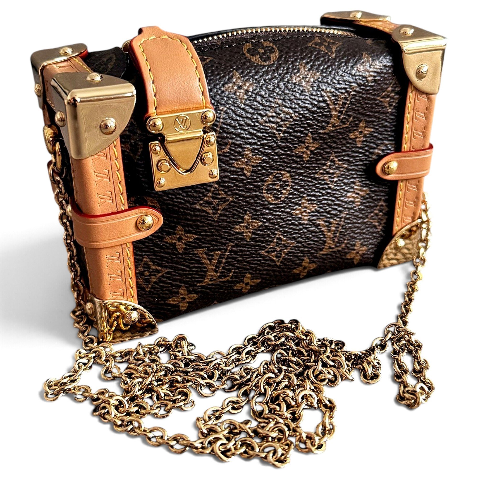 Side Trunk leather mini bag
