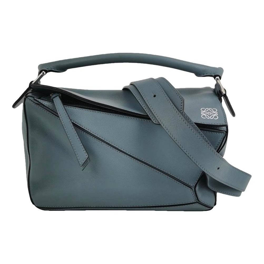 Puzzle leather handbag