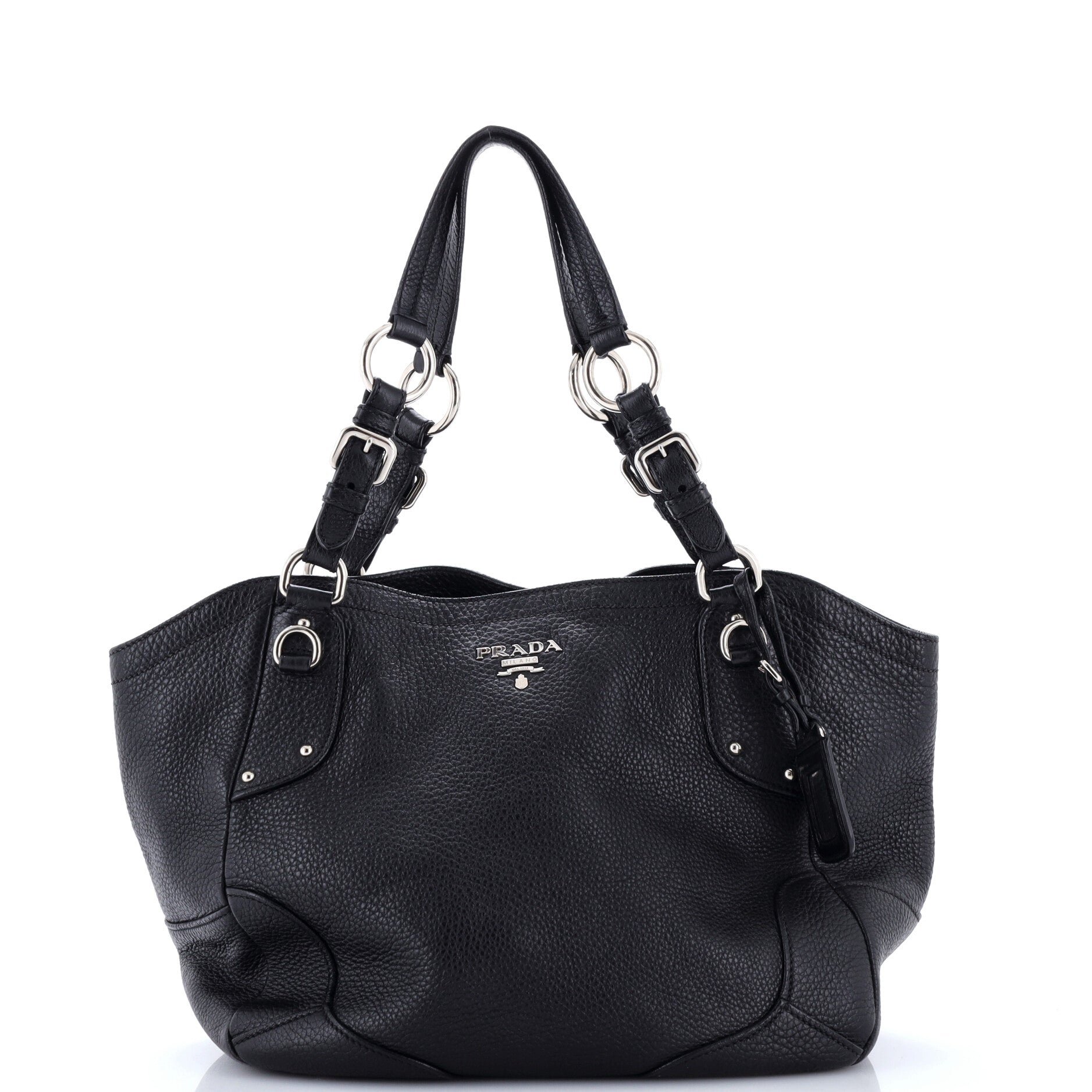 Buckle Strap Shoulder Bag Vitello Daino Medium