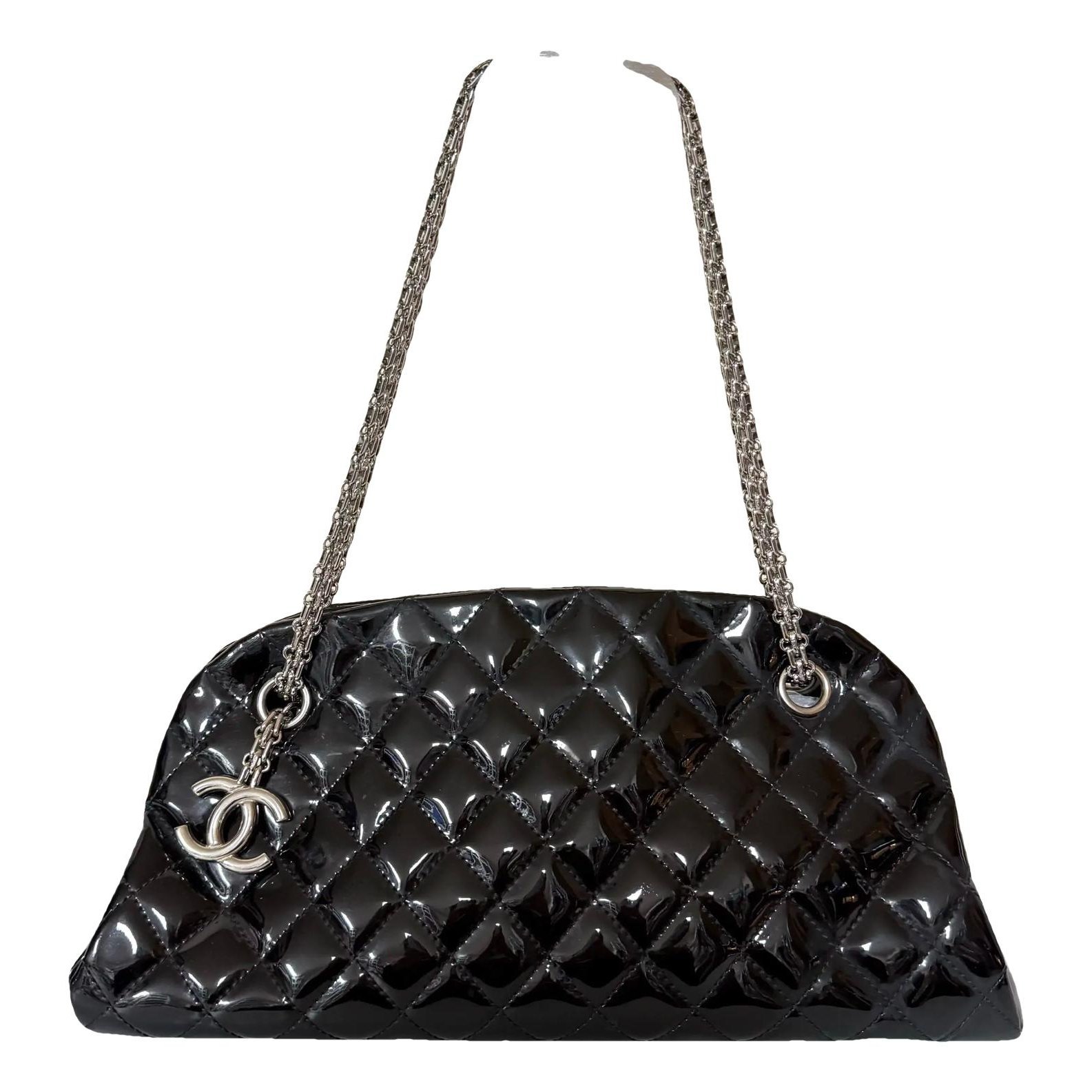 Mademoiselle patent leather handbag