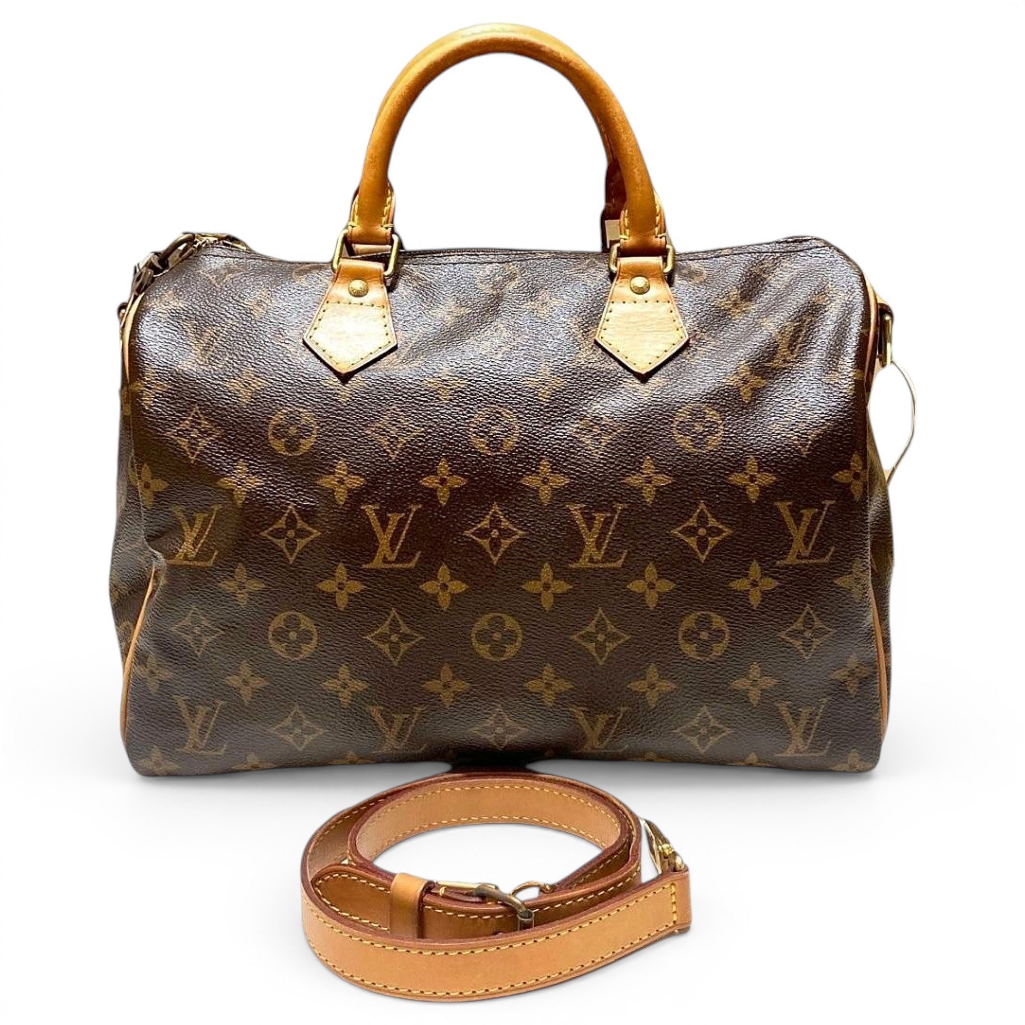 Speedy leather handbag