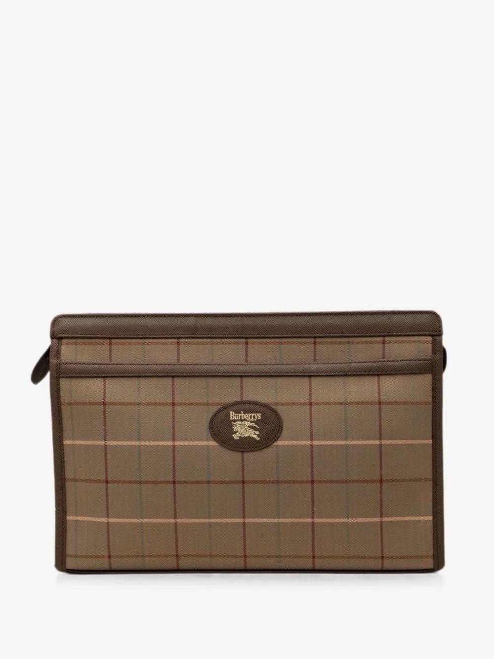 20th Century Vintage Check Canvas clutch bag