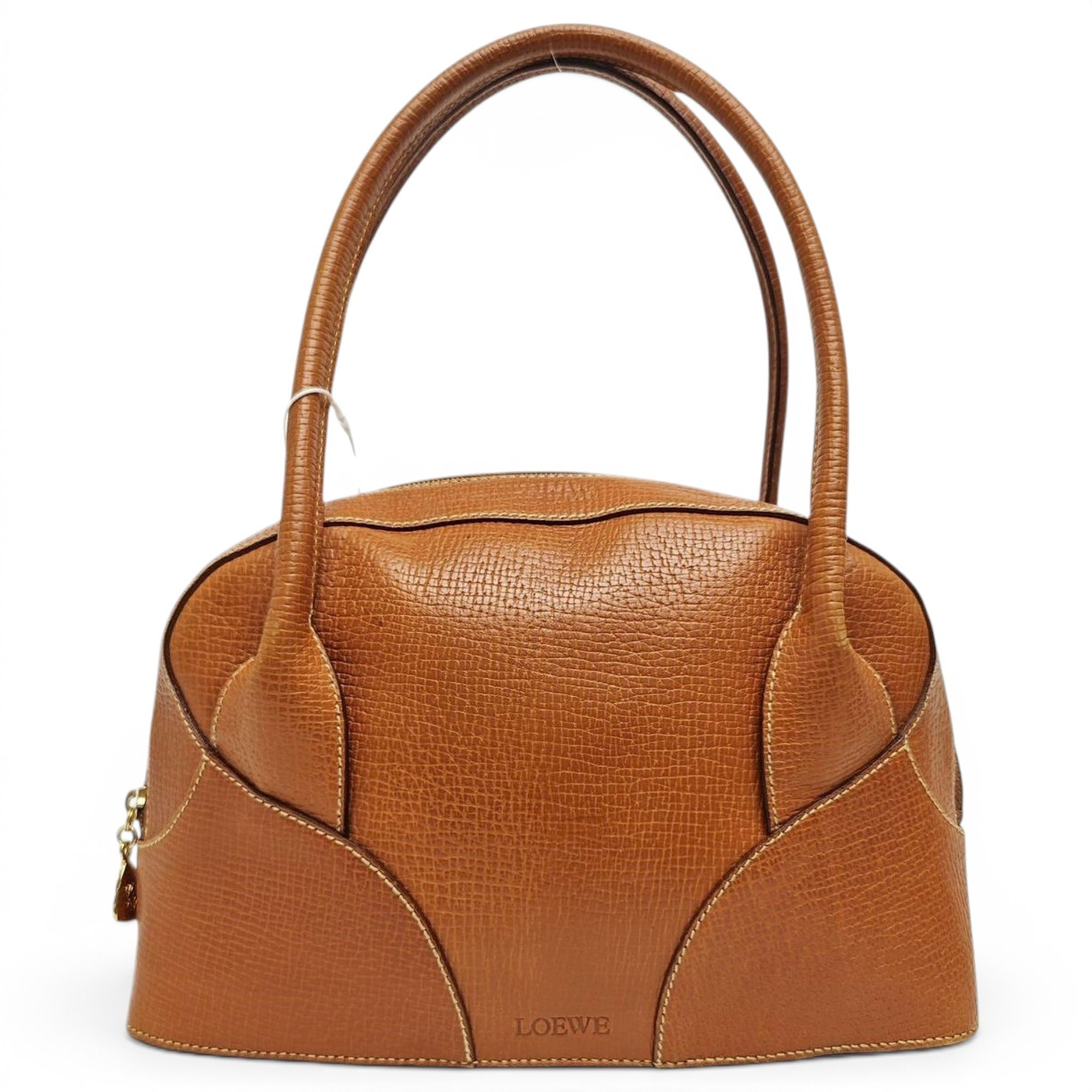 Postal leather tote