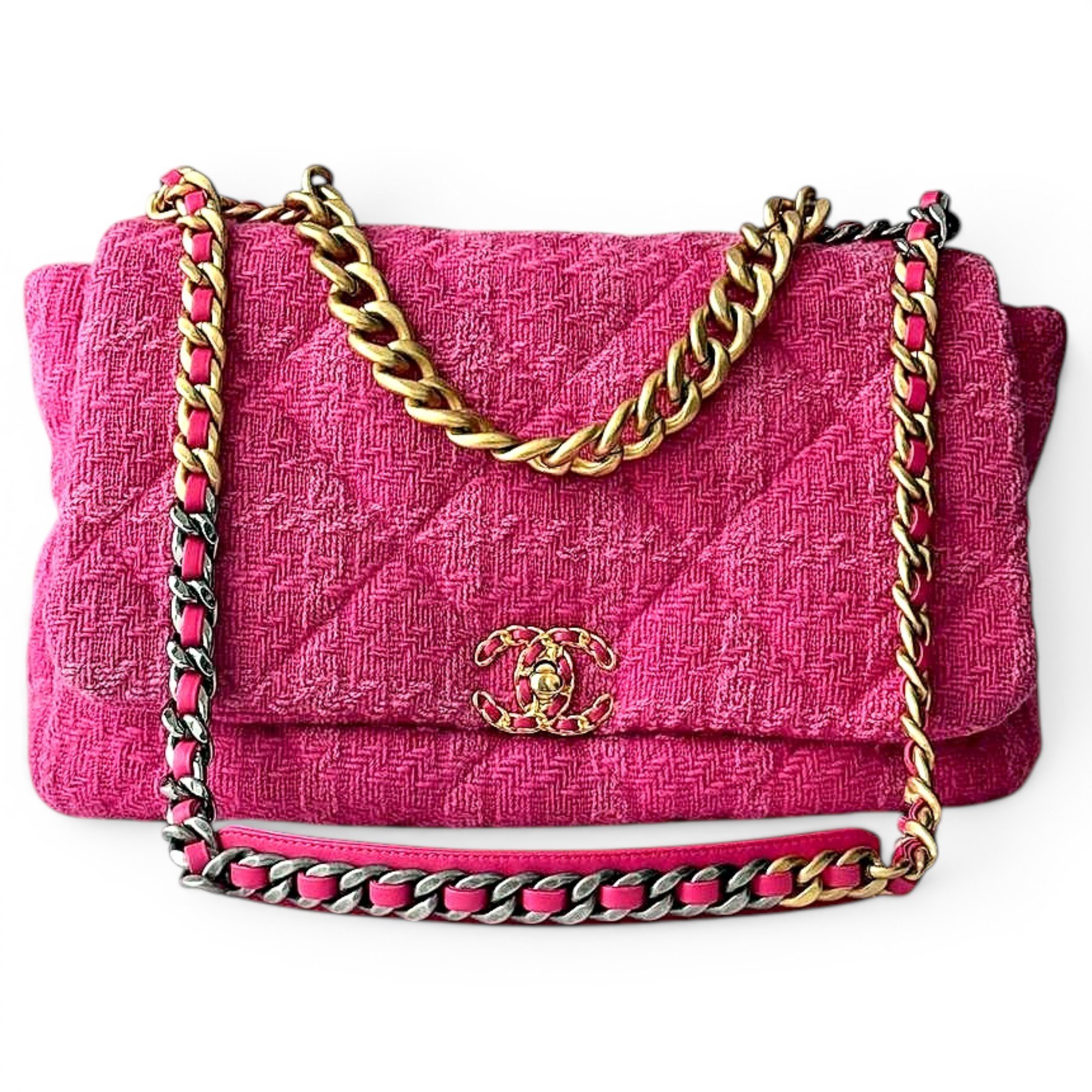 Chanel 19 tweed handbag