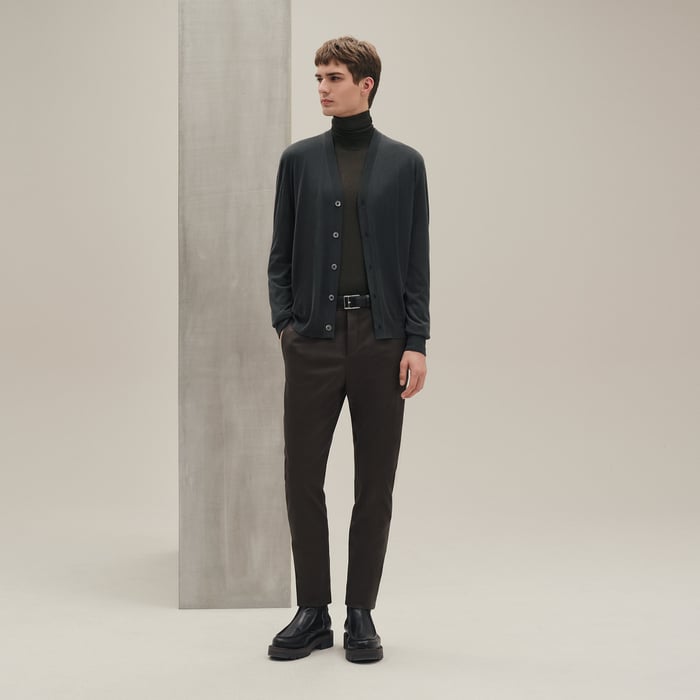 Vert Chrome "Detail H" Buttoned Cardigan
