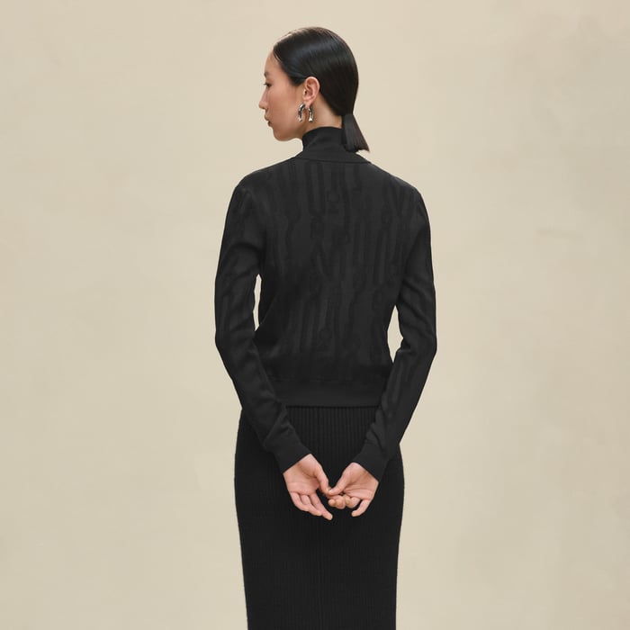 Noir "Palefroi Remix" Long-sleeve Cardigan