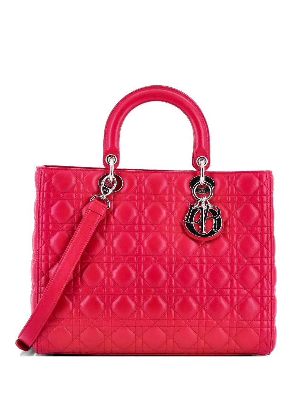 Lady Dior Bag Cannage Quilt Lambskin Large tote bag