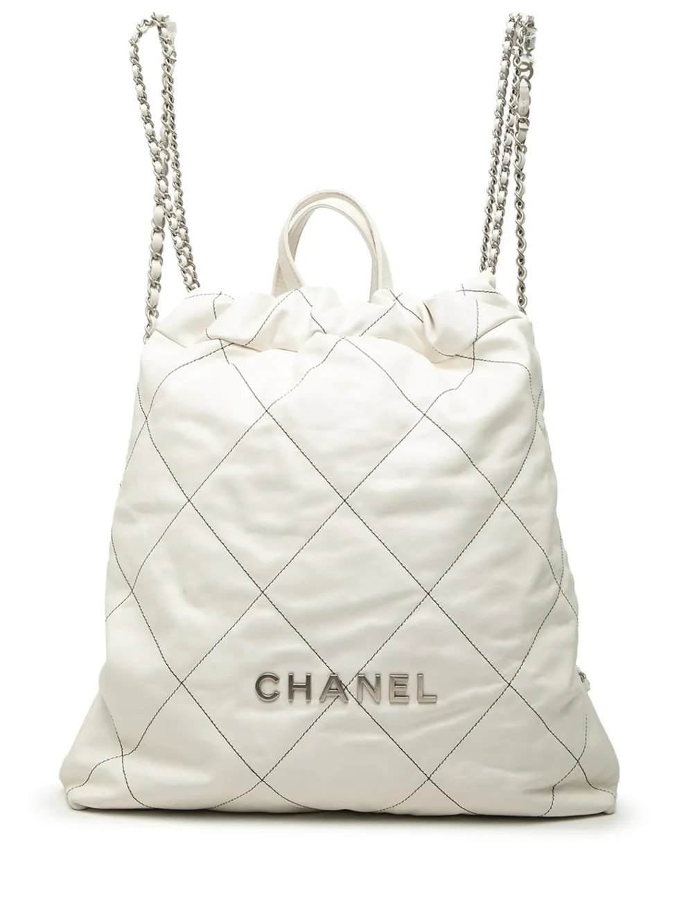 2021-2026 Large Quilted Shiny Calfskin 22 backpack