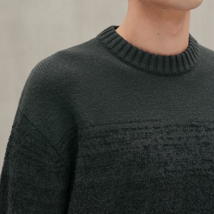 Vert Chrome "Bouclette Ombree" Crewneck Sweater
