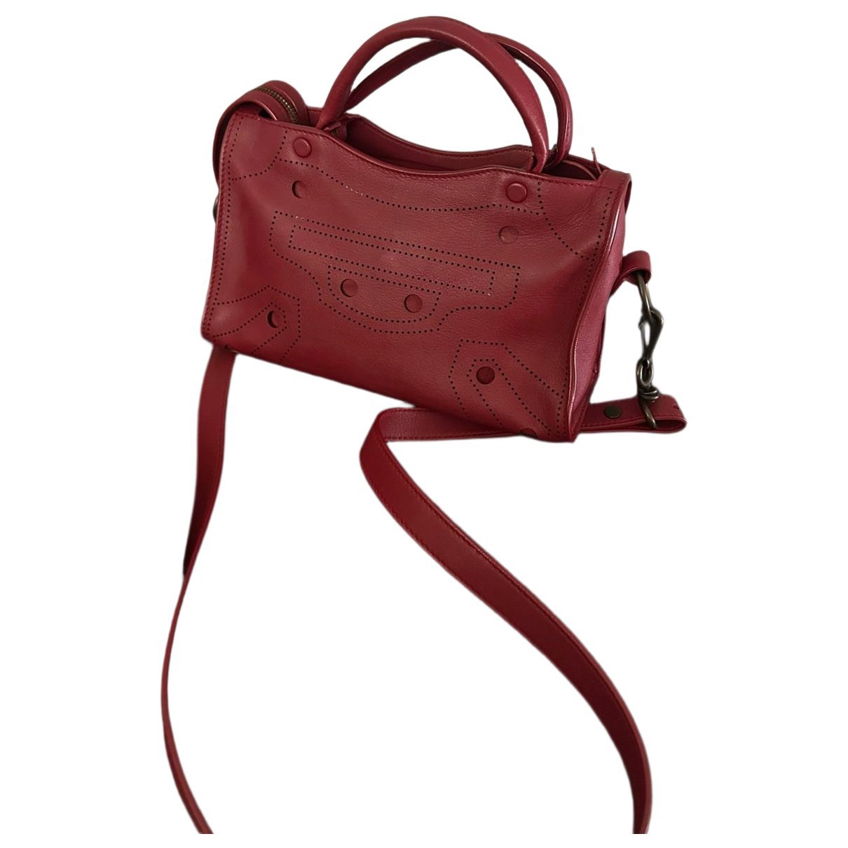 Blackout leather handbag