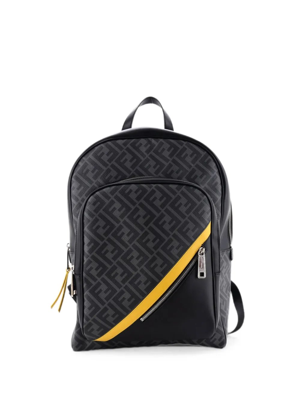 Front Pocket Zucca Coated Canvas and Leather Large backpack