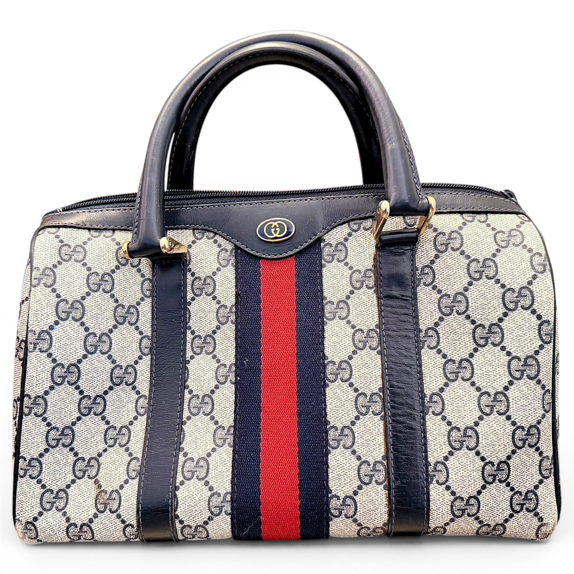 Ophidia Boston leather handbag