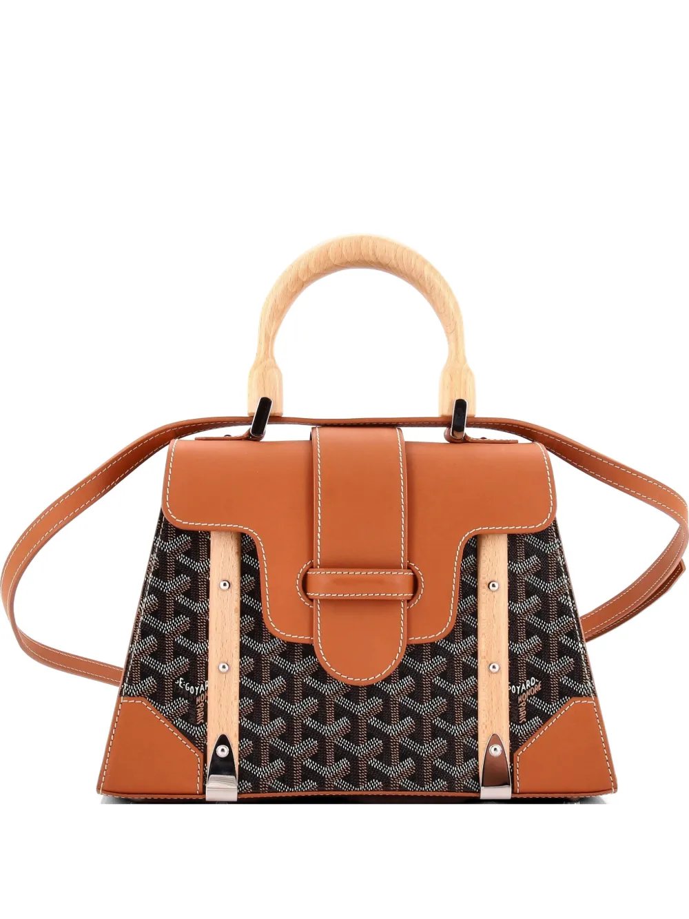 Saigon Top Handle Bag Coated Canvas with Leather PM satchel