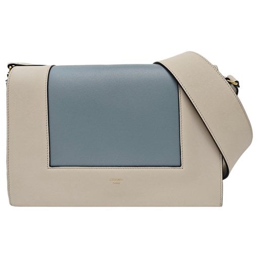 Frame leather handbag