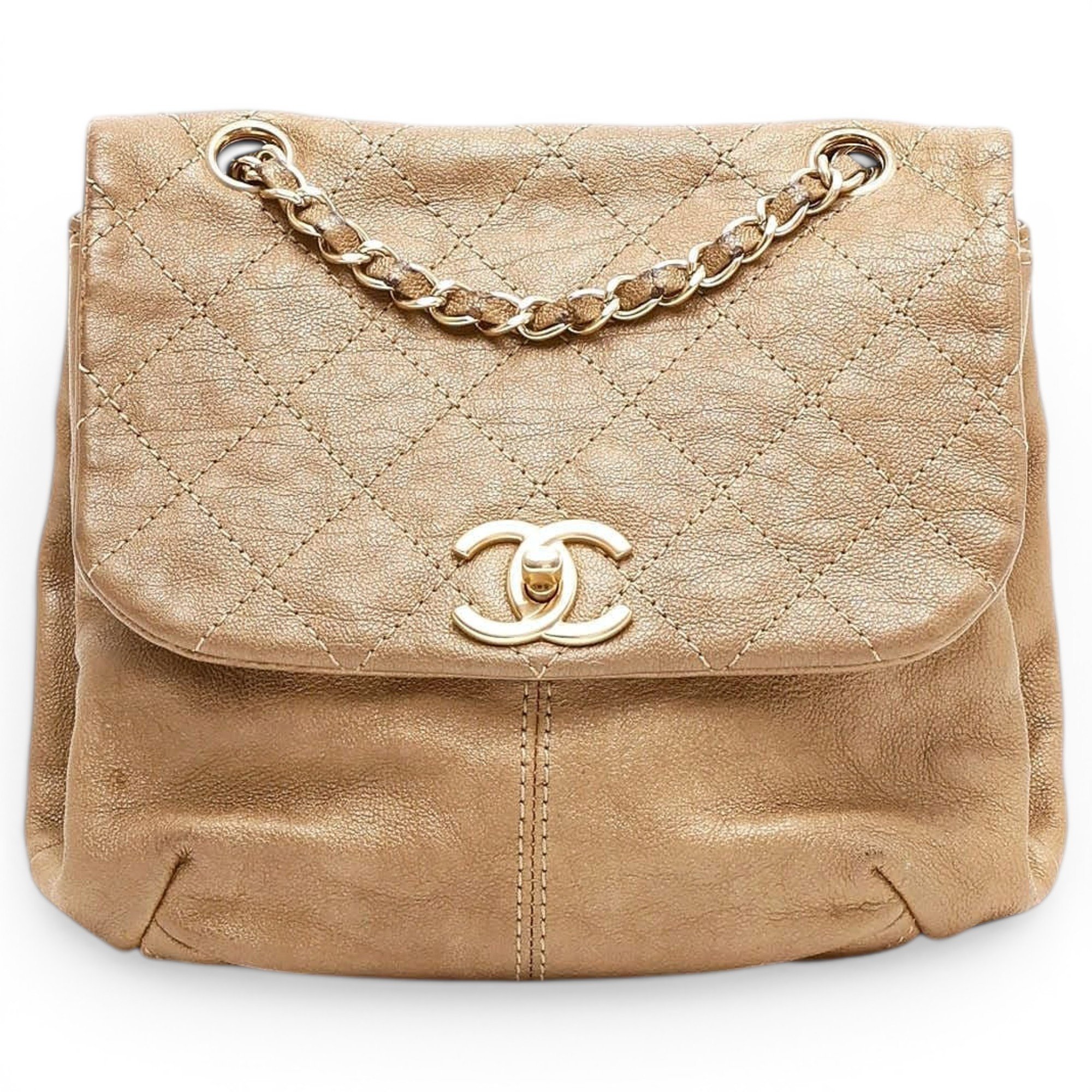 Trendy CC Flap leather handbag