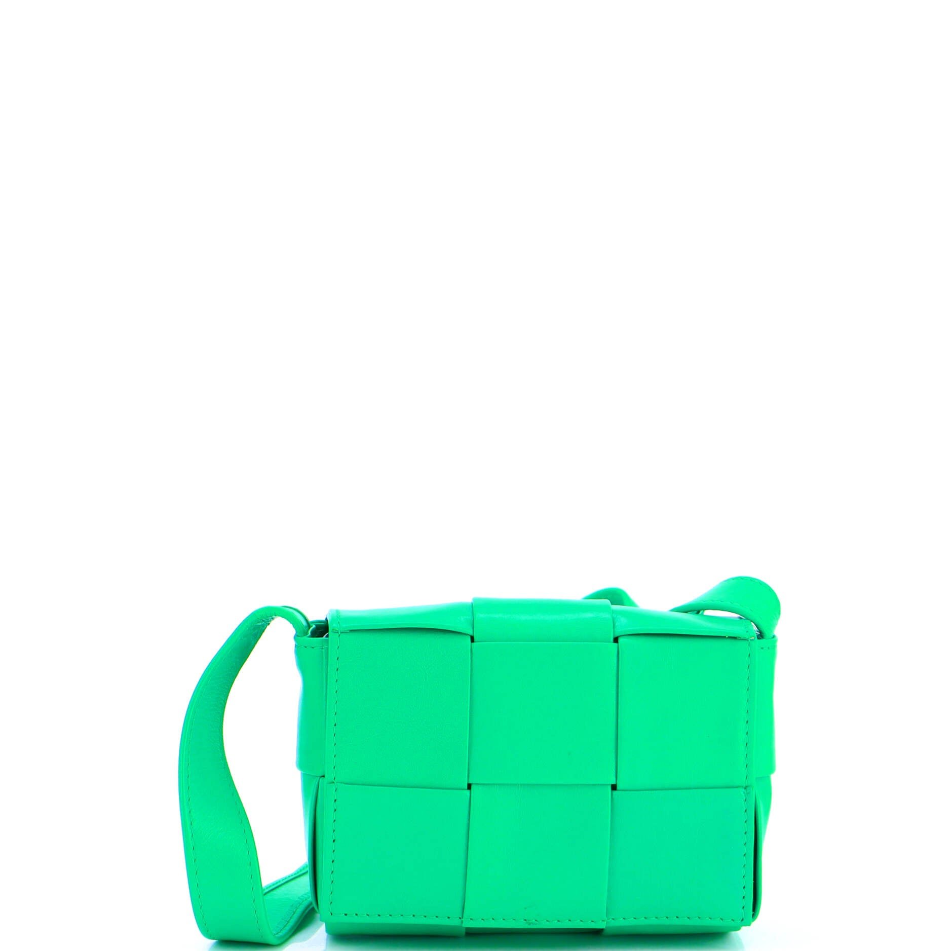 Cassette Crossbody Bag Maxi Intrecciato Leather Candy
