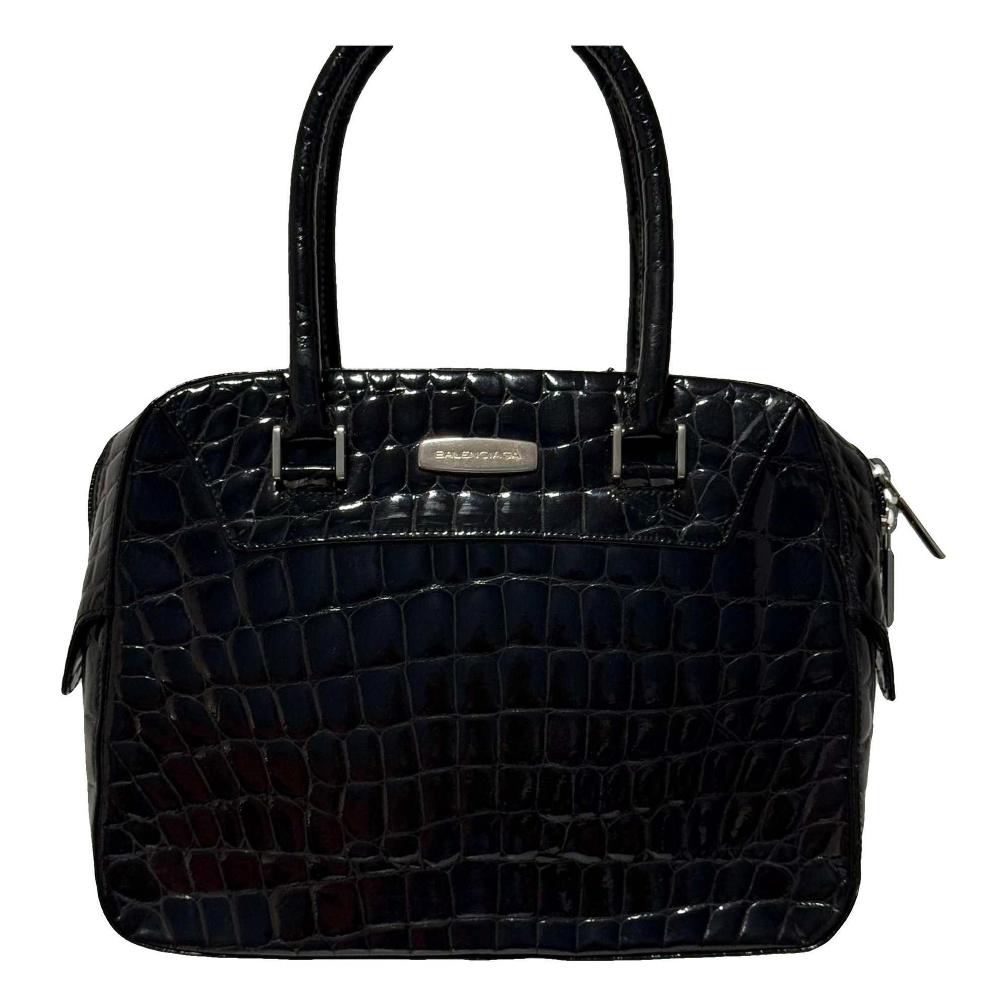 Patent leather handbag