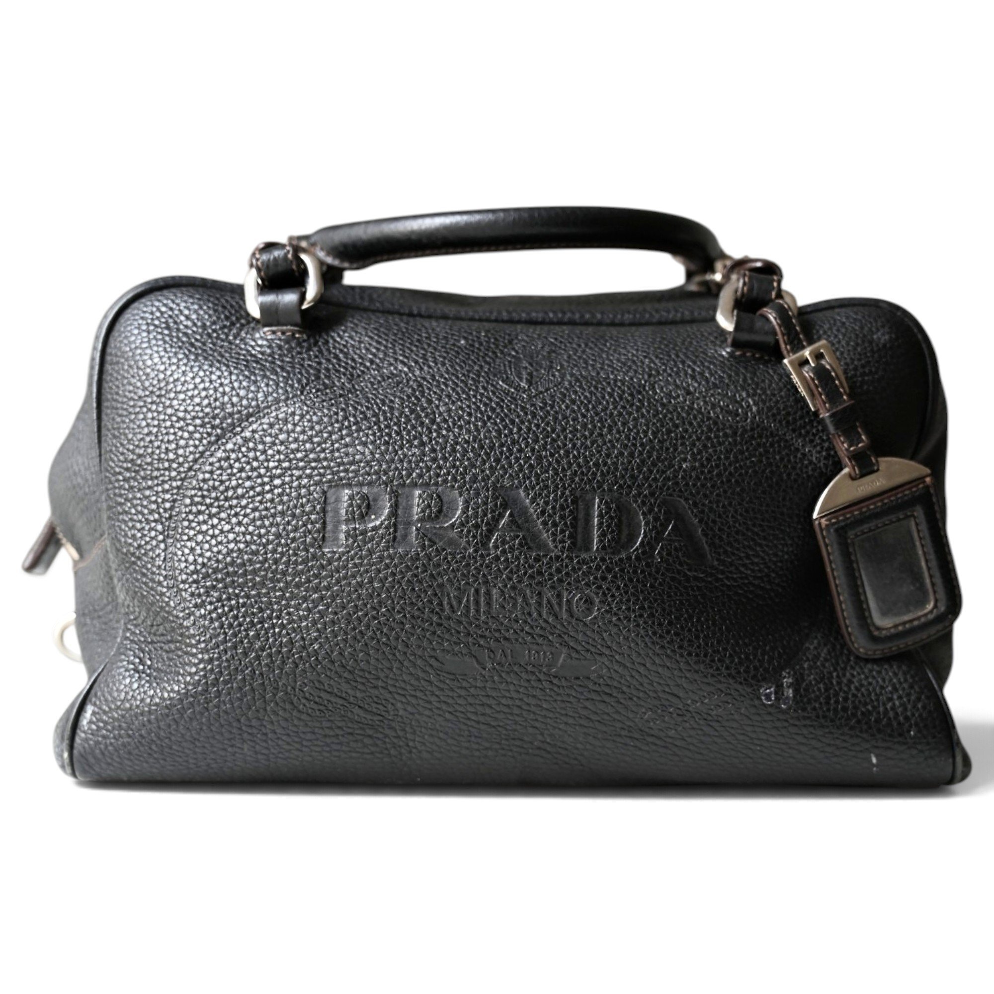 Leather bowling bag