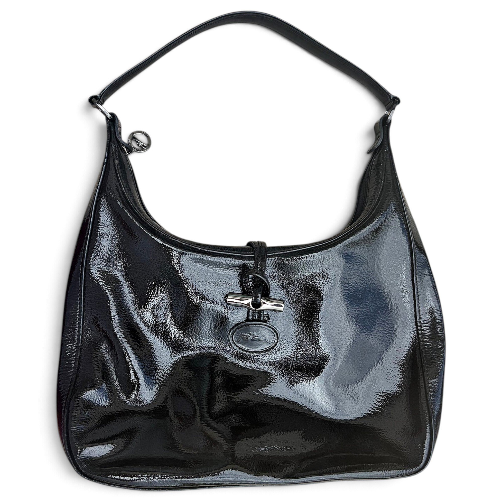Roseau patent leather handbag