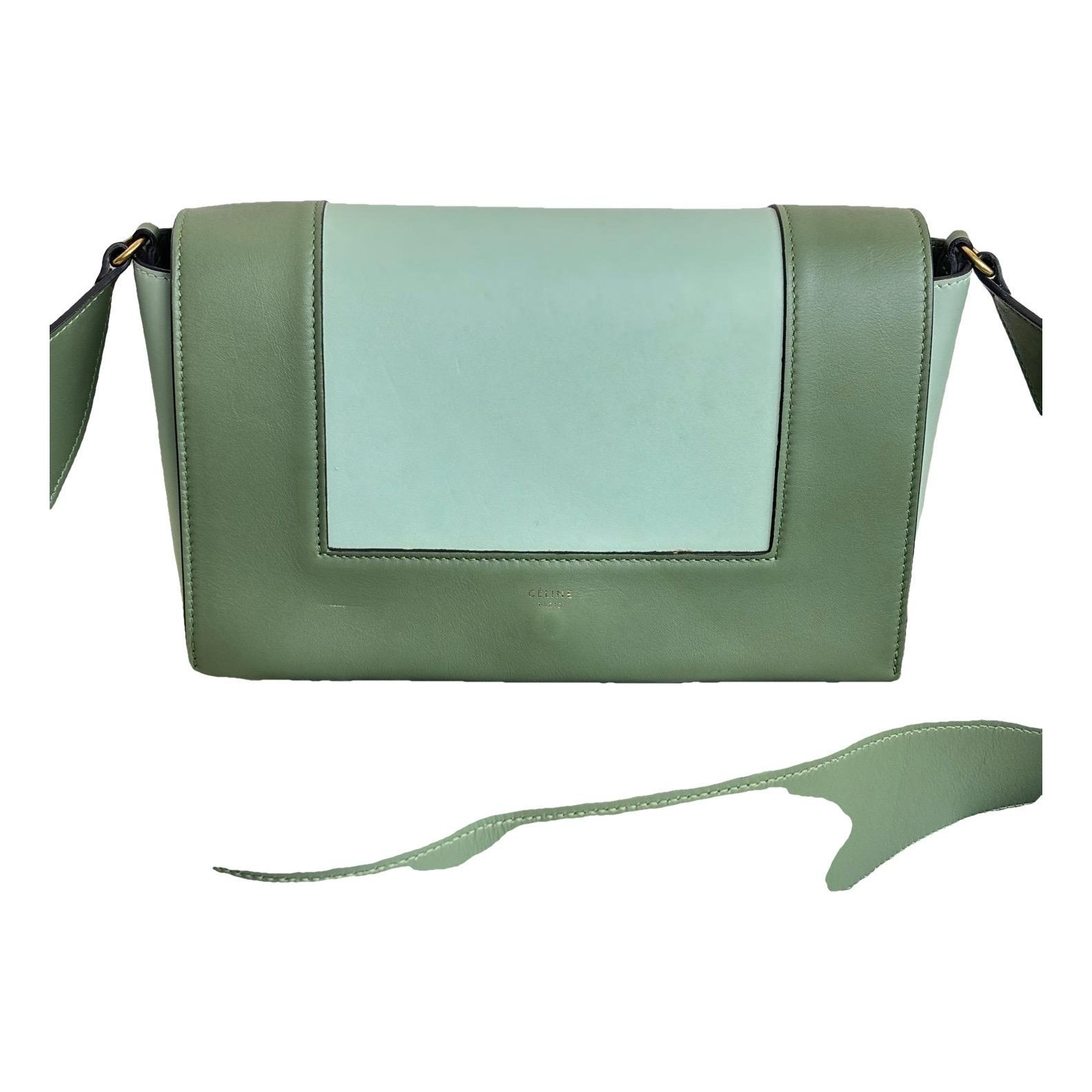 Frame leather handbag