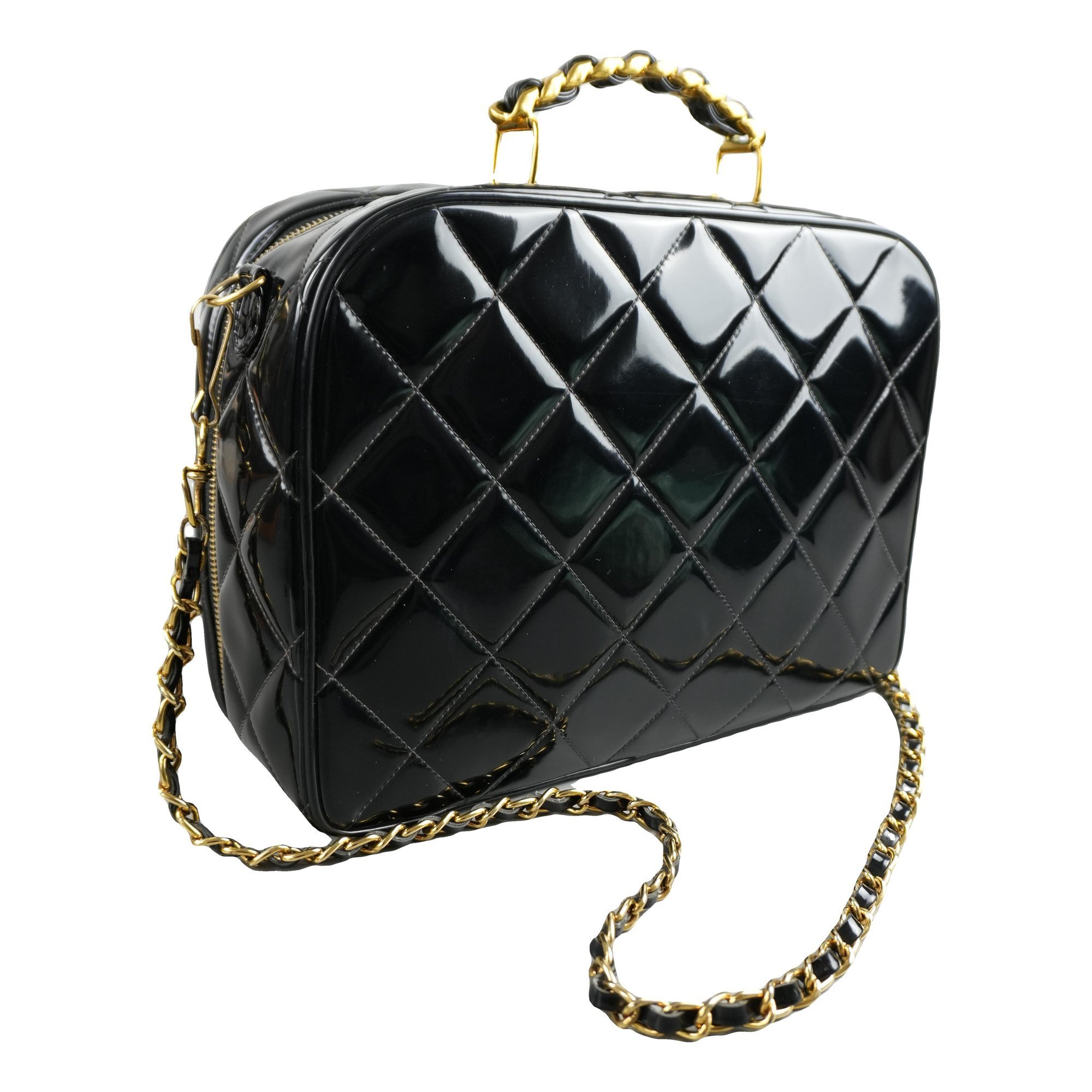 Patent leather handbag