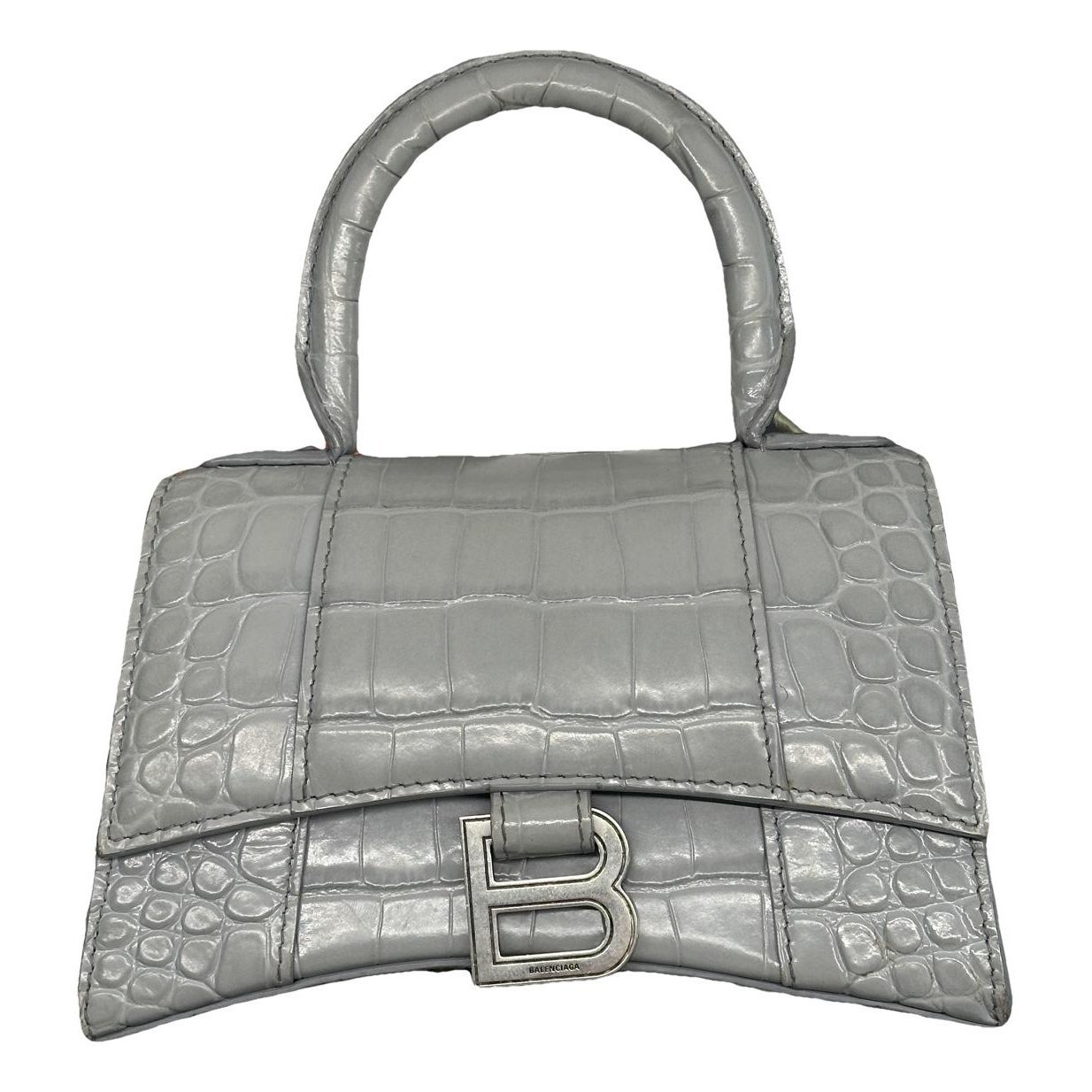 Hourglass leather crossbody bag